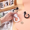 Cheriswelry 6Pcs 3 Color Plastic Rotate Hook Hangers AJEW-SW0001-05-5