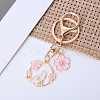 Alloy Enamel Pendants Keychain KEYC-PW0002-102A-2