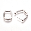 Brass Huggie Hoop Earrings EJEW-L234-61-P-1