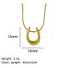 Stainless Steel Teardrop Pendant Necklaces JB6255-2-2