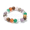 Natural Mixed Wealth Stone Beaded Stretch Bracelets BJEW-D446-D-39-2
