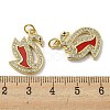 Brass Micro Pave Cubic Zirconia Pendants KK-H457-06G-02-3