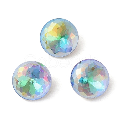 Glass Rhinestone Cabochons RGLA-L029-10B-SPLA-1