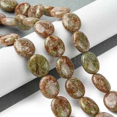 Natural Unakite Beads Strands G-K365-B08-02-1