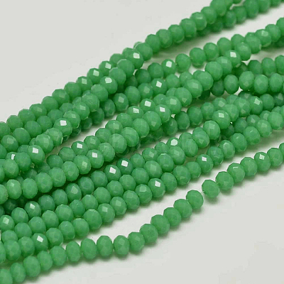 Faceted Rondelle Glass Beads Strands GLAA-I033-3mm-12-1