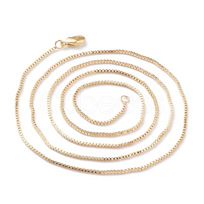 Brass Box Chain Necklace Making KK-A149-16G-1