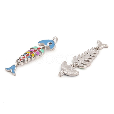 Rack Plating Alloy Enamel Pendants FIND-A040-02P-1