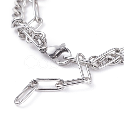 304 Stainless Steel Chain Bracelets for Women BJEW-TA00066-1