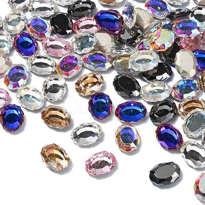 Flat Back K9 Glass Rhinestone Cabochons MRMJ-YW0001-064B-1