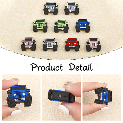 CHGCRAFT 12Pcs 6 Colors Food Grade Eco-Friendly Silicone Beads SIL-CA0001-81-1