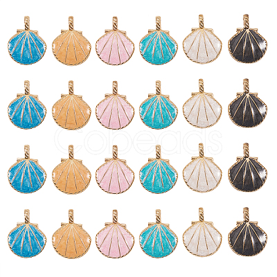 Alloy Enamel Pendants ENAM-CJ0001-34-1