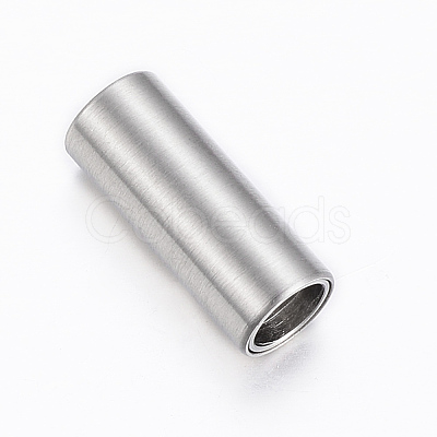 Tarnish Resistant Smooth 304 Stainless Steel Magnetic Clasps with Glue-in Ends STAS-G179-36P-5mm-1