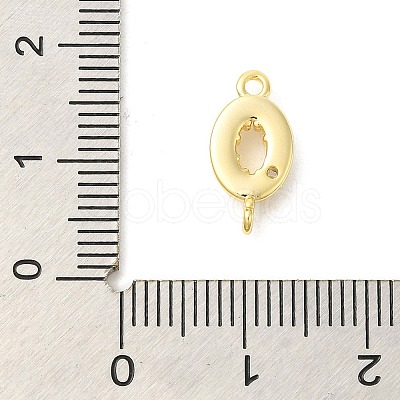 Rack Plating Brass Clear Cubic Zirconia Connector Charms KK-S396-06E-1