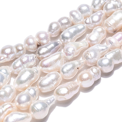 Natural Baroque Pearl Keshi Pearl Beads Strands PEAR-S020-F10-01-1