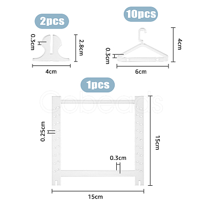 SUPERFINDINGS Transparent Acrylic Earring Hanging Display Stands EDIS-FH0001-05-1