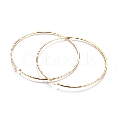 304 Stainless Steel Big Hoop Earrings EJEW-L226-001A-1