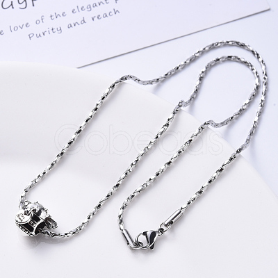 Non-Tarnish 304 Stainless Steel Coreana Chain Necklace NJEW-S420-006B-P-1