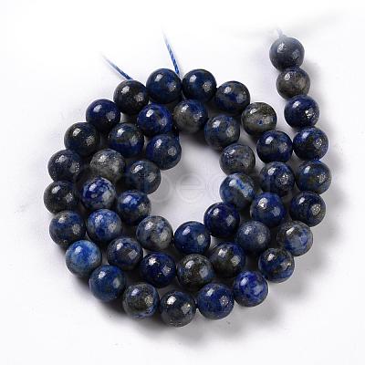 Natural Lapis Lazuli Beads Strands G-A163-07-8mm-1