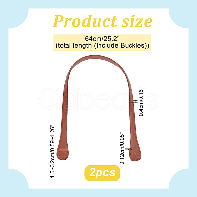 PU Leather Sew on Bag Handles FIND-WH0137-30C-1