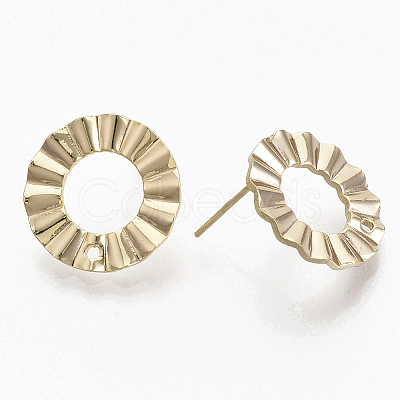 Brass Stud Earring Findings X-KK-T056-14G-NF-1