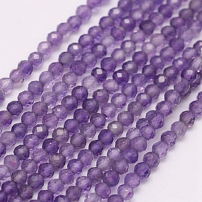 Natural Amethyst Beads Strands G-G663-17-4mm-01-1