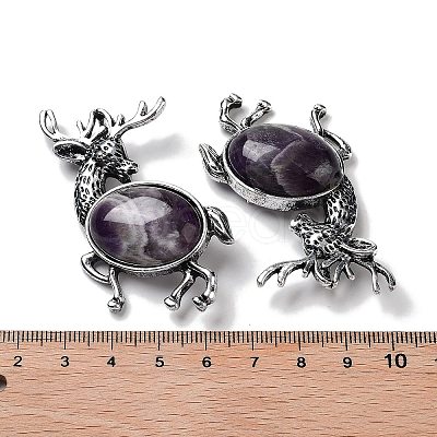 Alloy Elk Brooches JEWB-A021-02AS-04-1