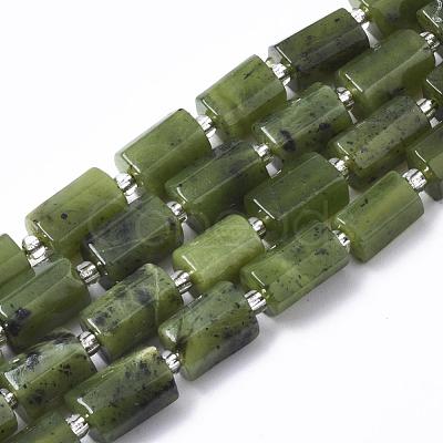 Natural Canadian Jade Beads Strands G-S345-8x11-006-1