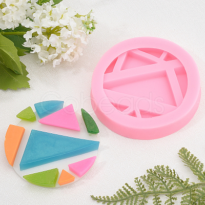 Olycraft DIY Round Mobile Phone Stand Silicone Molds Kits DIY-OC0003-44-1