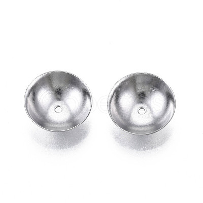 Non-Tarnish 304 Stainless Steel Bead Caps STAS-S057-48C-P-1