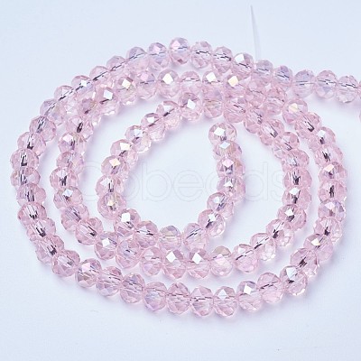 Electroplate Glass Beads Strands X-EGLA-A034-T4mm-B12-1