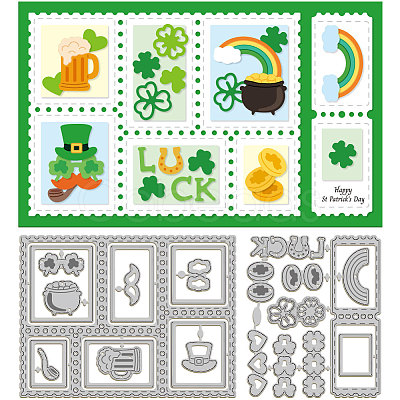 Saint Patrick's Day Carbon Steel Cutting Dies Stencils DIY-WH0309-1619-1