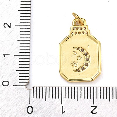 Rack Plating Brass Micro Pave Cubic Zirconia Pendants KK-G513-73A-05G-1