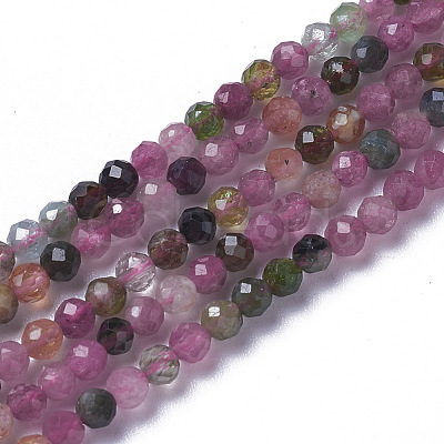 Natural Tourmaline Beads Strands G-F596-08-3mm-1