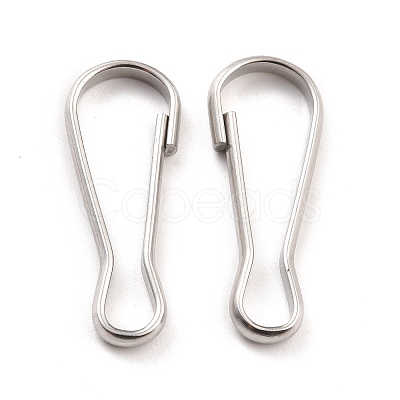 Non-Tarnish 201 Stainless Steel Keychain Clasps STAS-C044-05C-P-1