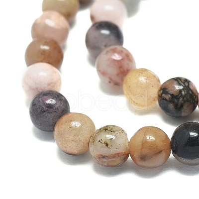 Natural Rhodonite Beads Strands X-G-G828-02-6mm-1