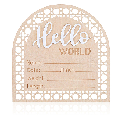 Wooden Baby Photo Props DJEW-WH0015-110A-1