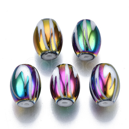Electroplate Glass Beads EGLA-S197-27A-06-1