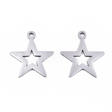 Non-Tarnish 201 Stainless Steel Pendants STAS-S081-058-1