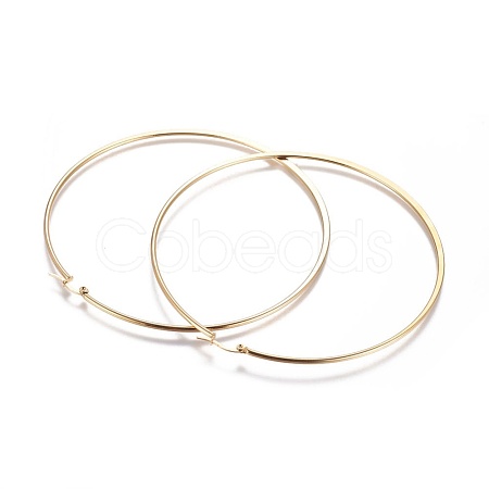 304 Stainless Steel Big Hoop Earrings EJEW-L226-001A-1