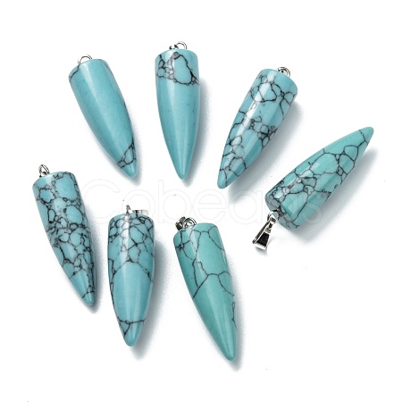 Synthetic Turquoise Pendants G-D040-01P-A05-1