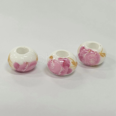 Handmade Porcelain European Beads PORC-TAC0004-03B-1