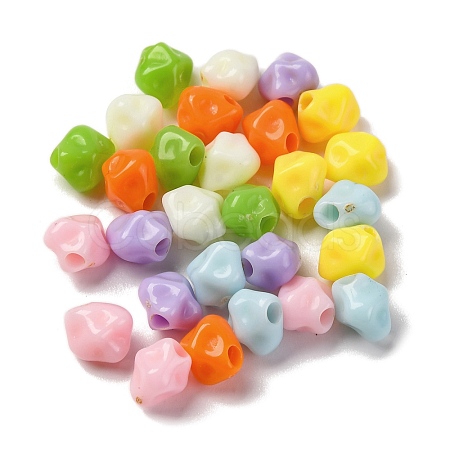 Opaque Acrylic Beads MACR-F080-01-1