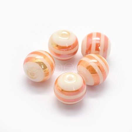 Opaque Spray Painted Glass Beads LAMP-P050-G02-8mm-1
