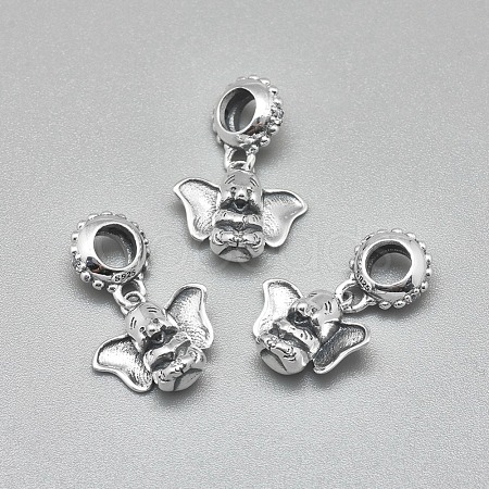 925 Sterling Silver European Dangle Charms STER-I019-38AS-1