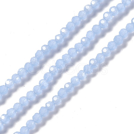 Faceted(32 Facets) Glass Beads Strands GLAA-E037-03B-04-1