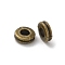 Alloy Beads, Cadmium Free & Lead Free, Flat Round, Antique Bronze, 6x2mm, Hole: 2mm, about 4347pcs/1000g.