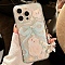 Cute Cartoon Cat TPU Plastic Mobile Phone Cover, Pale Turquoise, 16.1x7.85x0.8cm, Fit for iphone 13 Promax