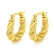 304 Stainless Steel Earrings, U-Shape, Real 18K Gold Plated, 27x19x6mm