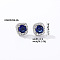 Elegant Zircon Square Stud Earrings for Women, Fashionable and Versatile, Square, Silver