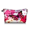 Polyester Cosmetic Pouches, Waterproof Clutch Bag, Toilet Bag for Women, Butterfly, Crimson, 22.5x13.5cm